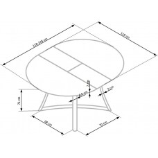 Apaļš izvelkams koka galds MORETTI